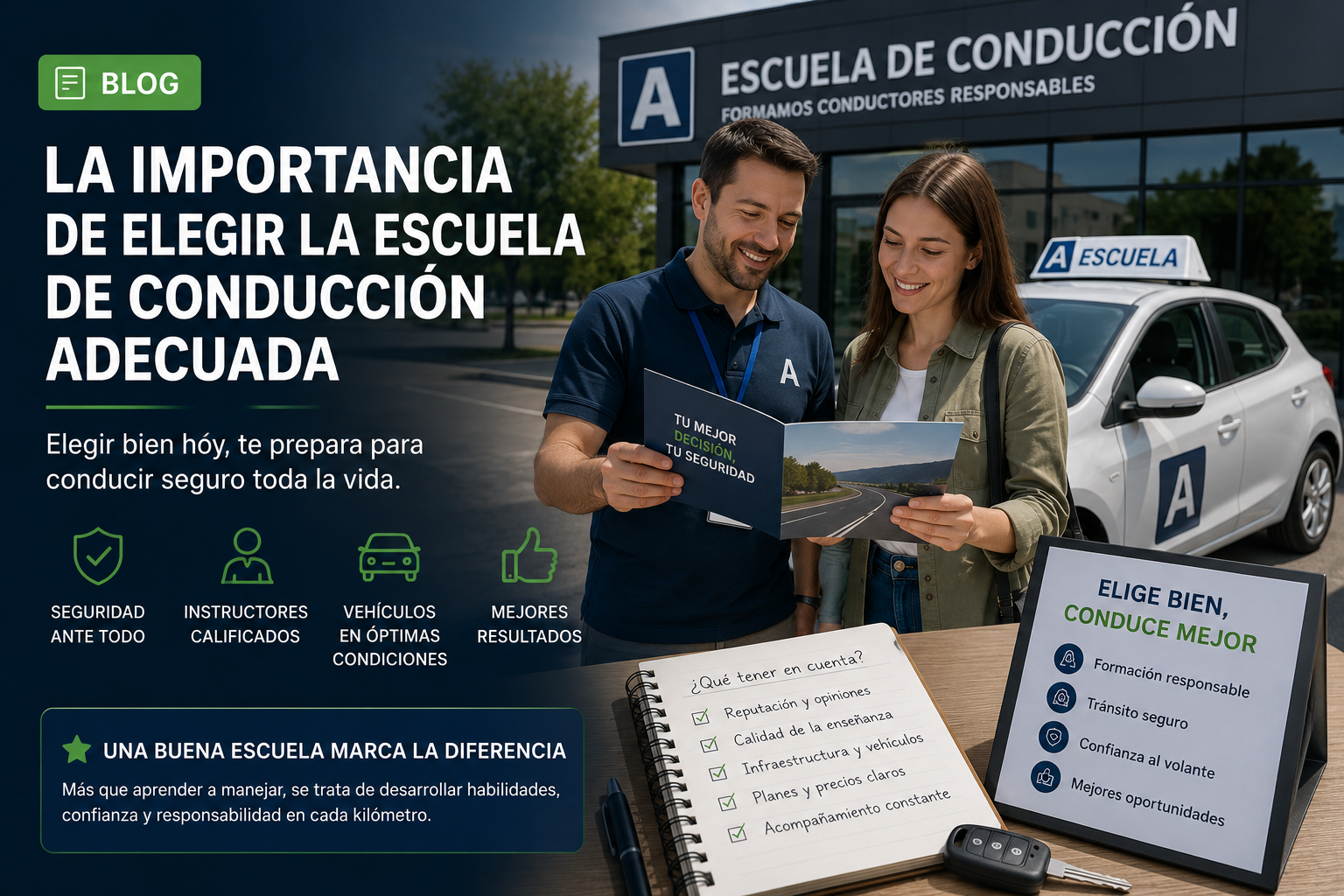 La importancia de elegir la escuela de conducción adecuada